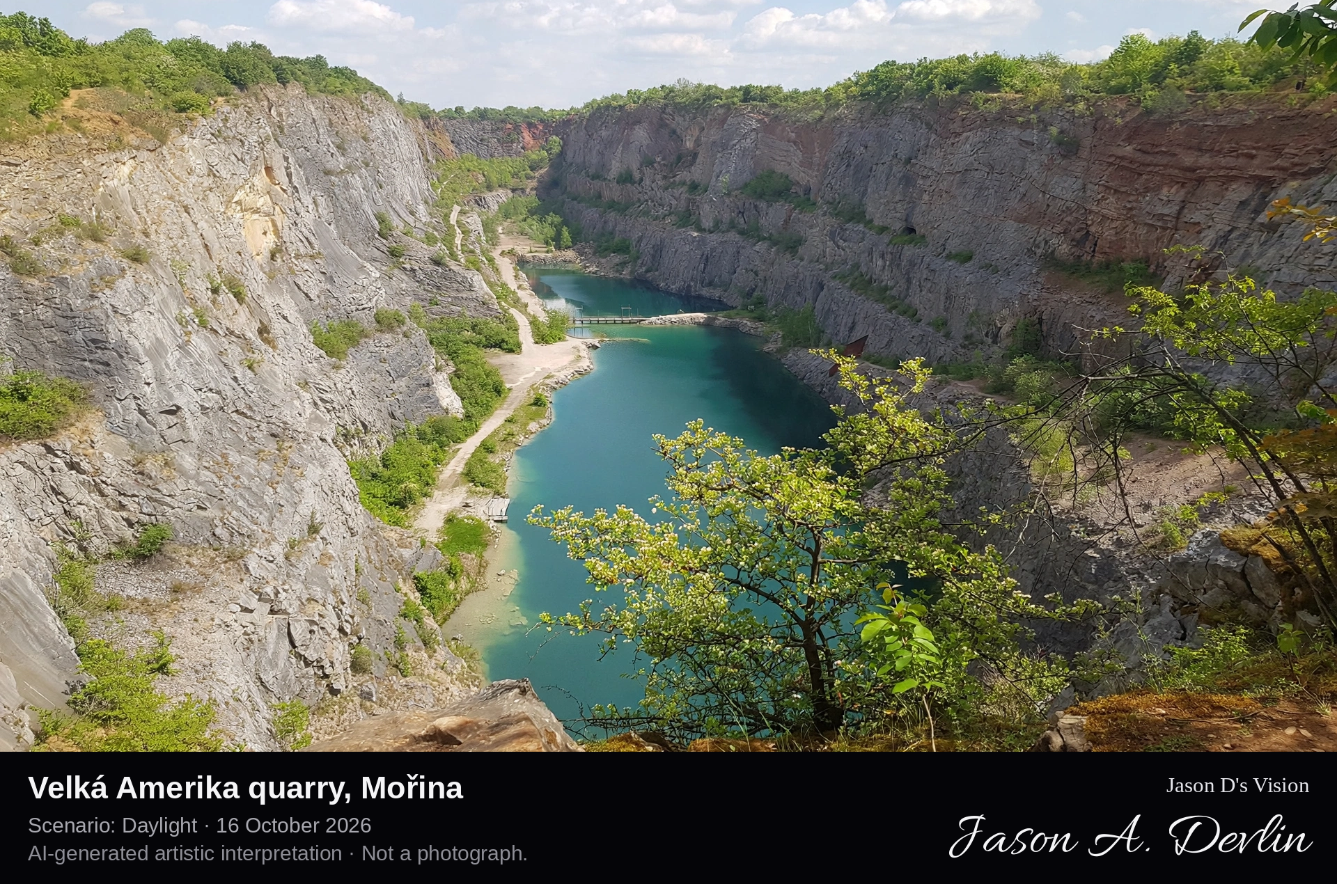 Velká Amerika quarry, Mořina