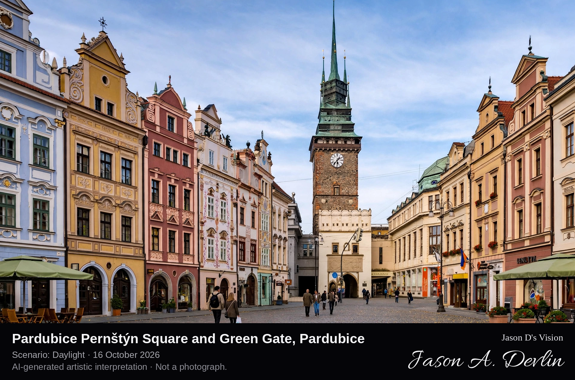 Pardubice Pernštýn Square and Green Gate, Pardubice