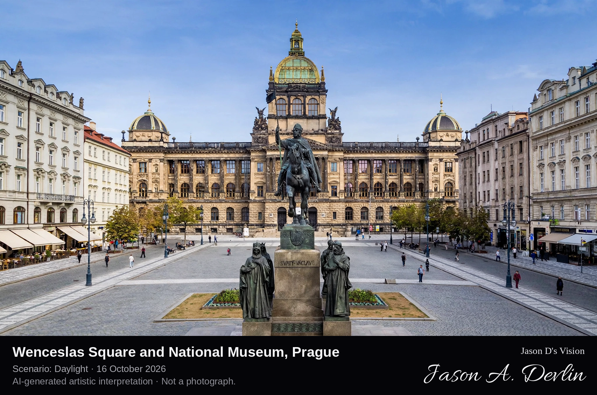 Wenceslas Square and National Museum, Prague