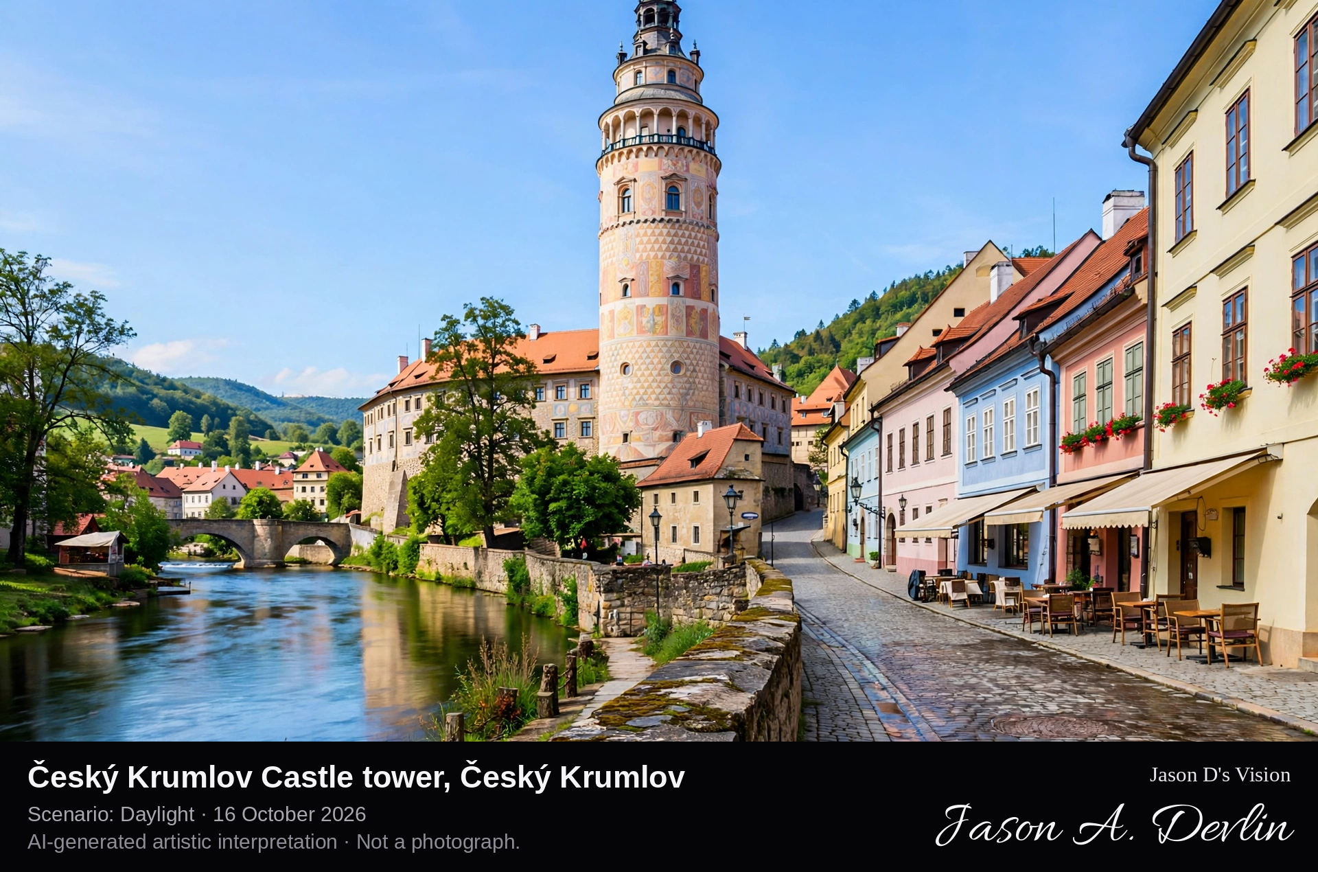 Český Krumlov Castle tower, Český Krumlov