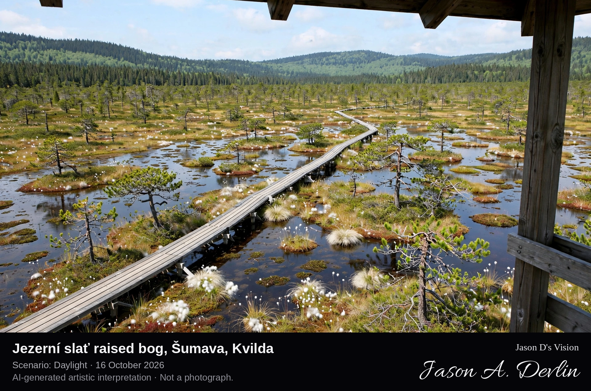 Jezerní slať raised bog, Šumava, Kvilda