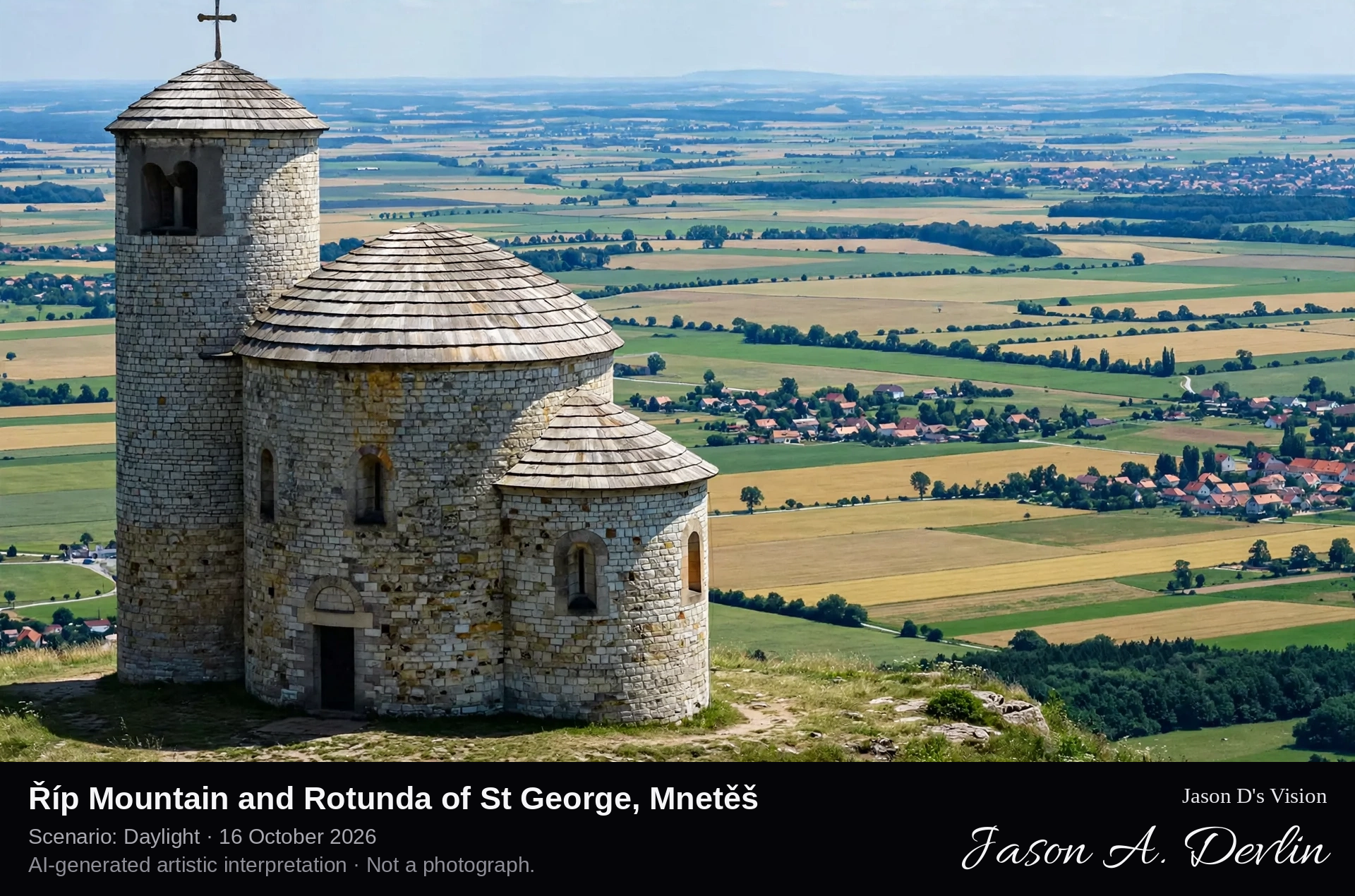 Říp Mountain and Rotunda of St George, Mnetěš
